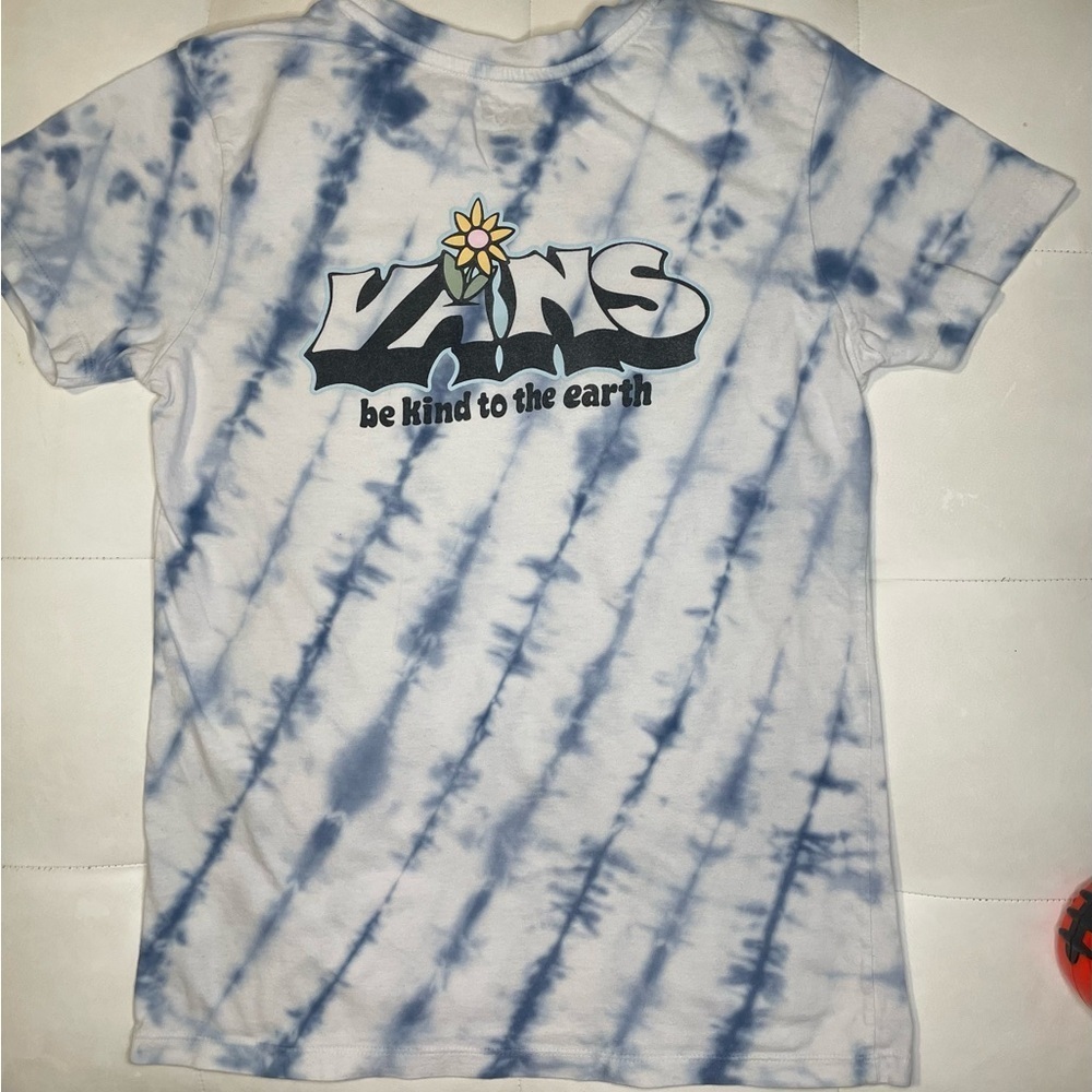Vans Kind Hugz Navy Tie Dye Crop T-Shirt women xs - Picture 5 of 8